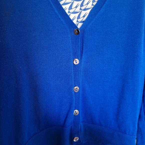 Alfani Royal Blue Cardigan Size Petite M - Picture 4 of 6